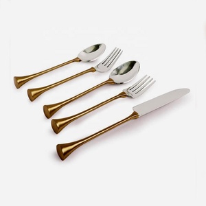 Luxury Portugal Utensil Set with Gold <b>Thin</b> Amazing Design Handle Cutlery New Design for Back to School - Product Image 1