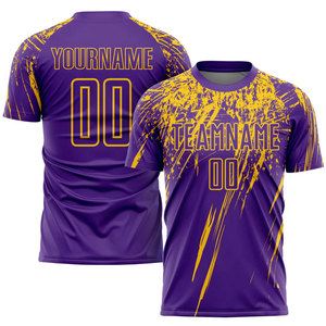 Maillot de football personnalisé de haute qualité à séchage rapide pour hommes, 100 % polyester, dégradé de couleurs, impression numérique, ensembles de vêtements de sport - Product Image 4