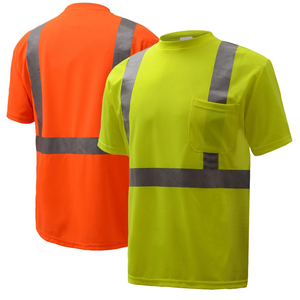 Chemise de sécurité réfléchissante avec logo personnalisé, chemise de travail réfléchissante à manches courtes - Product Image 3