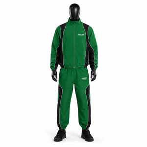 Wholesale Custom Sports Nylon Tracksuit Full Zip <b>Jacket</b> and Pants Set for Men <b>Gym</b> Running Athletic Activewear - Product Image 1