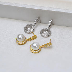 S925 Silver <b>Fine</b> <b>Jewelry</b> <b>Set</b> DIY Pearl Empty Stand Earring & Pendant Fashionable & Personalised for Women 1258 - Product Image 4