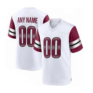 Wholesale Cheap Unisex Shirt Printed Breathable Heavy Fabric Football Jersey High Quality V-neck <b>Red</b> Color Uniform - Product Image 3