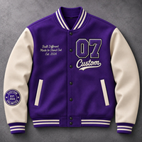 Sélectionnez Trouver des icônes similaires Vêtements pour hommes Vente en gros Vestes de baseball universitaires personnalisées unisexes Style streetwear DTG Campus