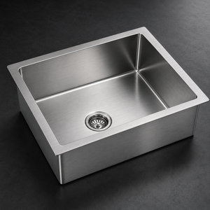 Stainless Steel Undermount Square Single Bowl Multi-Functional <b>Kitchen</b> <b>Sink</b> 304 Grade Brushed Finish Minimalist Design - Product Image 3