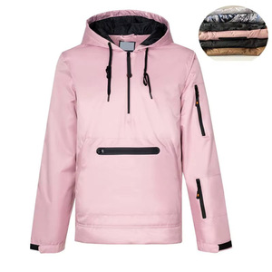 Chaqueta de Esquí y Snowboard con Capucha y Media Cremallera, Anorak Gris Camuflaje Negro, Aislamiento Sintético, Cierre de Cremallera, Bolsillos, Tecnología Gore-Tex - Product Image 6