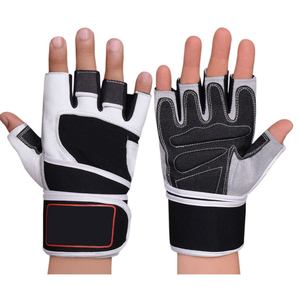 Guantes de levantamiento de pesas con dedos abiertos, con muñequera ajustable y soporte para la palma de la mano, para entrenamiento en gimnasio, con OEM ODM - Product Image 6