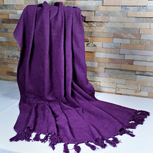 Plain Solid Cotton <b>Throw</b> Blanket Soft Lightweight Breathable Handmade <b>Sofa</b> <b>Cover</b> Bed <b>Throw</b> Natural Cotton Home Decor Use - Product Image 2