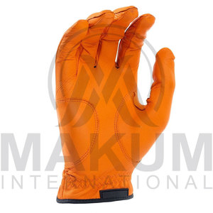Men Genuine Leather Golf Gloves Breathable Full Finger Non Slip Grip <b>Hook</b> and Loop Wrist Strap Outdoor Sports - Product Image 2