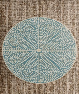 Modern Handmade Eco-Friendly Bone Inlay Round <b>Adjustable</b> <b>Bar</b> <b>Stool</b> and Ottoman for Home Decoration - Product Image 3