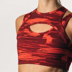Sports <b>Bra</b> <b>Racerback</b> Design High Impact Gym Yoga Fitness Seamless Cotton Padded Performance Top - Product Image 4