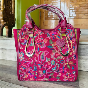 Exquisite Handcrafted Embroidered Silk Handbags Traditional Work <b>Tote</b> Bags for Weddings Festive Occasions Women's Shoulder Bags - Product Image 2