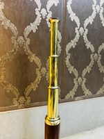 Télescope Nautique Vintage en Laiton de 18'' avec Poignée en Bois, Objets de Collection Décoratifs pour Mariage, Noël, Halloween, Fête Nationale, Fée