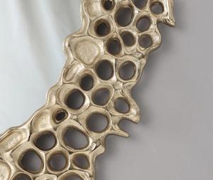 Round Bohemian Metal Wall <b>Mirror</b> with Textured Framed Edge Decorative for Living Room Bedroom - Product Image 6