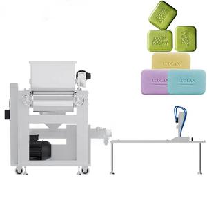 Salida de fábrica 100 kg/h jabón de lavandería mezcla y molienda máquina de fabricación tres en uno - Product Image 2