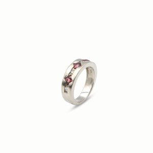 Verona Jewels 925 Sterling Silver Natural <b>Garnet</b> Square <b>Ring</b> 925 Silver Plated Unisex Classic Party OEM ODM Fine Jewelry - Product Image 2