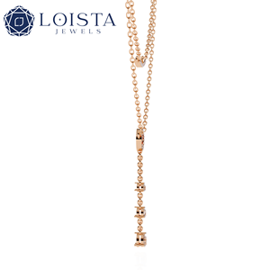 DiamondX 18K Solid Gold Tennis Necklace Single <b>Row</b> Diamond Fashion Engagement Necklace - Product Image 2