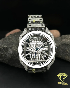 Luxury VVS Moissanite Diamond Watch 925 Sterling Silver Iced Out Square Dial <b>Wristwatch</b> Gift for Men Women - Product Image 1