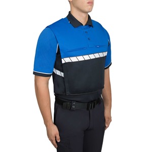 Hi Vis Short Sleeve Polo <b>Shirt</b> Reflective Strips High Visibility Workwear Design Multi Pocket <b>Utility</b> Work <b>Shirt</b> for <b>Men</b> - Product Image 3