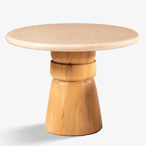 ชุดโต๊ะกาแฟตกแต่งบ้านแบบซ้อนสามชิ้น หน้าโต๊ะหินอ่อนลายต่างกัน พร้อมฐานและโครงสร้างไม้กระถินณรงค์แข็งแรง - Product Image 2