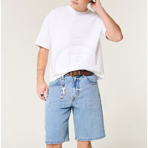 Pantalones Cortos de Mezclilla Holgados para Hombre de Alta Calidad, Estilo Casual, 100% Algodón, Ecológicos, Transpirables, Precio Bajo, Venta en Línea, Hechos en Pakistán - Product Image 4