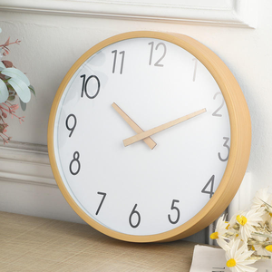 Wholesale 12-Inch Single Face <b>Wooden</b> <b>Wall</b> <b>Clock</b> Rustic Quartz for Kitchen Fruit-Themed Living Room Contemporary Bracelet - Product Image 6