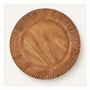 Wholesale Handcrafted Mango Wood Charger <b>Plates</b> Rustic <b>Decorative</b> Tableware for Wedding & Party Events Round Serving <b>Plates</b> - Product Image 5