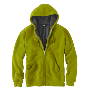 High Quality Autumn/Winter <b>Men's</b> <b>Sherpa</b> Fleece Zipper-Up Solid Plain Dyed <b>Hoodie</b> Blank Loose Fit <b>Hoodie</b> - Product Image 1