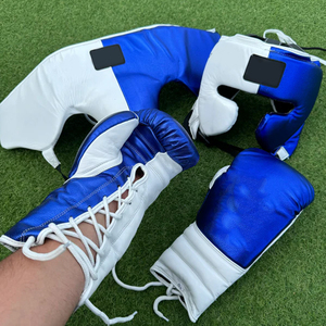 Ensemble de gants de boxe confortables en cuir avec protège-tête, protège-guêtres et protège-pénis, équipement d'entraînement et de combat pour adultes - Product Image 6