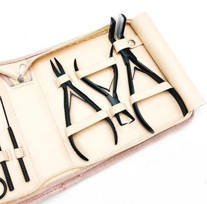 Professional Commercial Use Stainless Steel Hair Extension Tools <b>Kit</b> Tape-In Micro Link Pliers <b>Beads</b> Threader Sectioning Clips - Product Image 5