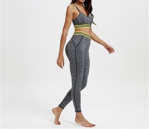 Wholesale New Style Women High Waist Full Length Breathable Seamless Spandex/Nylon Yoga <b>Leggings</b> Back V <b>Shape</b> for Gym Fitness - Product Image 2