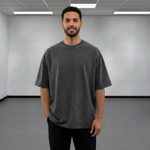 Camiseta Personalizada 2025 para Hombre, 100% Algodón, Corte Holgado, Lavado Ácido, con Logotipo Impreso en 3D, Cómoda - Product Image 6