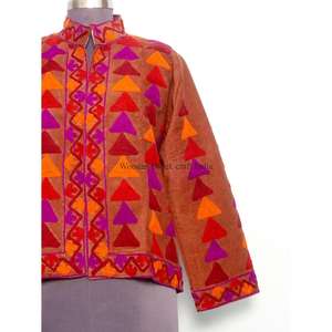 Veste d'hiver en coton brodée à la main, respirante, de style ethnique vintage, idéale pour les festivals - Product Image 2