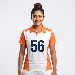 Camiseta Deportiva de Cricket para Mujer, Calidad Premium, Transpirable, 100% Poliéster - Product Image 1
