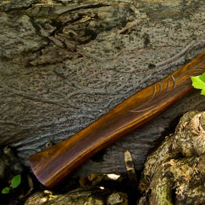 Hacha de doble cabeza de acero de Damasco, herramienta de acero forjado a mano de alta resistencia con mango de madera fuerte para uso en camping. - Product Image 2