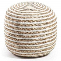 Pouf tressé en jute avec housse amovible, tabouret et ottoman, pouf moderne, mobilier de salon, marque 10F, multi-usages