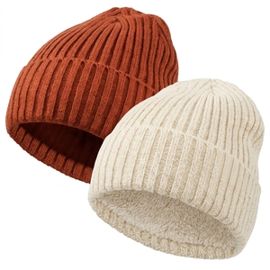 Custom Solid Color Fashion Unisex Reversible Beanie <b>Hat</b> Knit Winter Adult Acrylic Common Travel - Product Image 5