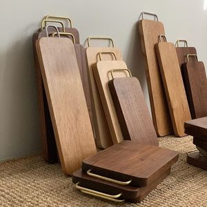 <b>Wood</b> Chopping Blocks Rectangle Shape Anti Slip Single <b>Piece</b> Kitchen Cutting Board Set Dishwasher Safe Multifunction - Product Image 4
