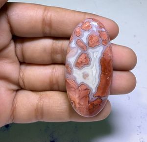 Cabochon en Agate Coton Naturel de Haute Qualité, Pierre Précieuse en Vrac pour la Fabrication de Bijoux - Product Image 1