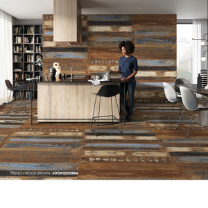 French <b>Wood</b> Brown Glazed Porcelain Tiles Wooden Design 60x120cm Decorative Floor Wall Tile Premium - Product Image 2