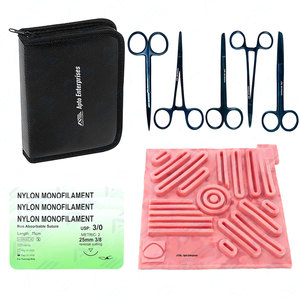 Kit de pratique pour étudiants en médecine, instruments chirurgicaux, instruments médicaux, kit de suture en silicone de qualité supérieure, ressemblant à la peau - Product Image 1