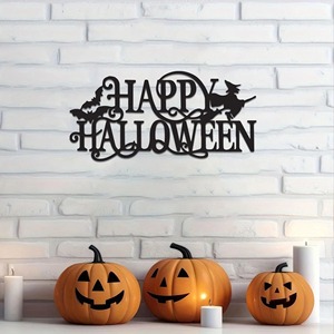 Décoration murale en métal pour Halloween, décoration suspendue effrayante, idéale pour la porte de la maison, la décoration de fête et la décoration saisonnière festive - Product Image 6