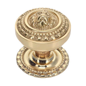 Perillas de latón macizo con acabado mate plateado, dorado y latón para gabinetes y armarios, duraderas para interiores clásicos de dormitorios y hoteles. - Product Image 1