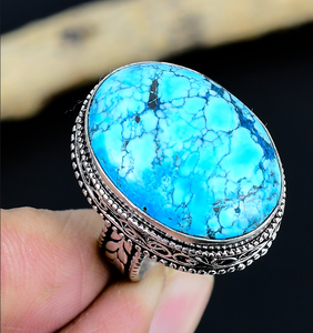 Handmade Gemstone <b>Adjustable</b> <b>Ring</b>: Vintage Jewelry - Product Image 2