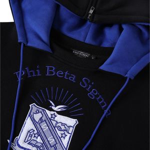 เสื้อฮู้ด Phi Beta Sigma สีดำสำหรับผู้ชาย ทรงพอดีตัว ผ้าพรีเมียม เสื้อผ้าสำหรับชมรมกรีก สวมใส่สบายในชีวิตประจำวัน - Product Image 5