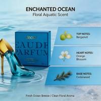 Deold Enchanted Ocean OEM, logo personnalisé, parfum en gros, 50 ml, parfum floral pour femmes à talon haut