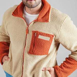 Sweat-shirt à capuche pour homme, idéal pour l'entraînement sportif, chaud pour l'hiver, doublure polaire Sherpa, fermeture éclair intégrale, col épais, brodé, écologique - Product Image 6