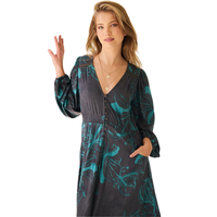 Vestido largo con cuello en V para mujer, ropa informal de moda