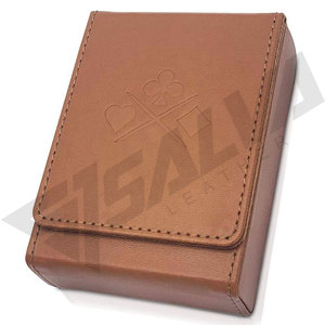 Étui de protection pour cartes à jouer en cuir PU à simple compartiment, étui de poker durable, portefeuille polyvalent, pochette à monnaie pour jeux de société - Product Image 3