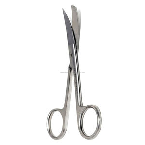 Tijeras Quirúrgicas Curvas de Acero Inoxidable Premium de 4.5 Pulgadas, Afiladas y con Punta Redonda, Reutilizables y Esterilizables, Juego de Instrumentos de Grado Médico - Product Image 1