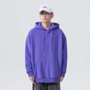 Sweat-shirt à capuche oversize blanc pour homme, manches régulières, couleur unie, décontracté, 100% coton French Terry, vêtement d'automne - Product Image 6